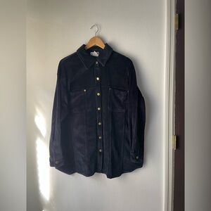 Vintage Jones NY chevron velour shacket